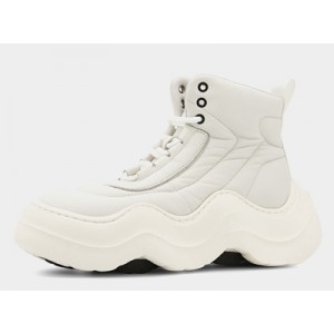 Platform high top bread shoes white snow boots outdoor overalls men